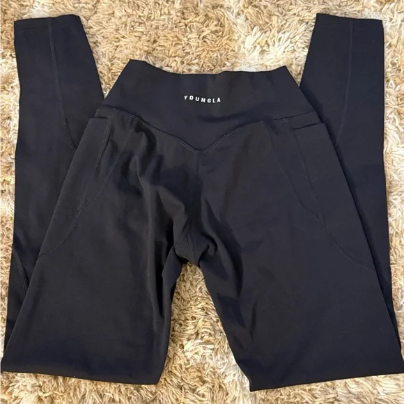YoungLA leggings Black Small with pockets - Picture 2 of 4